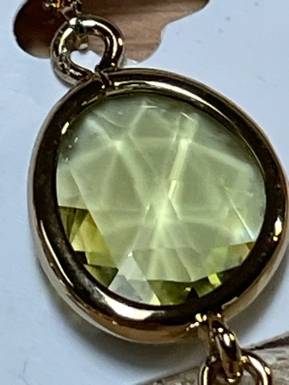 Gold-Tone Yellow and Pale Green Triple Crystal Drop Earrings - Women Jewelry